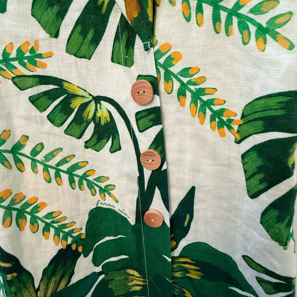 FARM Rio Green Leaf Print Mini Dress size Small - Picture 3 of 9